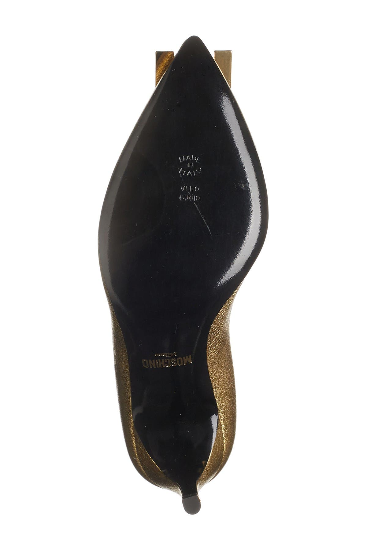 Moschino Logo Hardware Pointed Toe Pump, Alternate, color, 