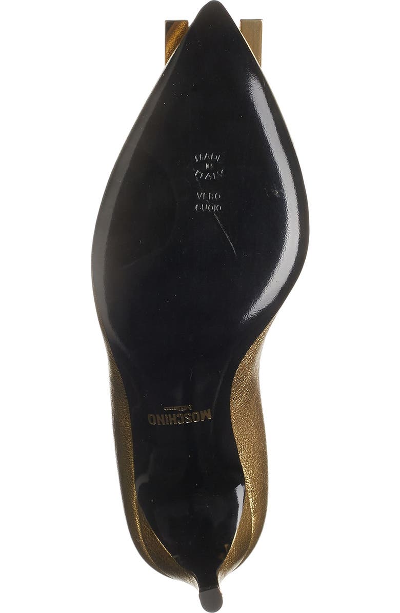 Moschino Logo Hardware Pointed Toe Pump, Alternate, color,