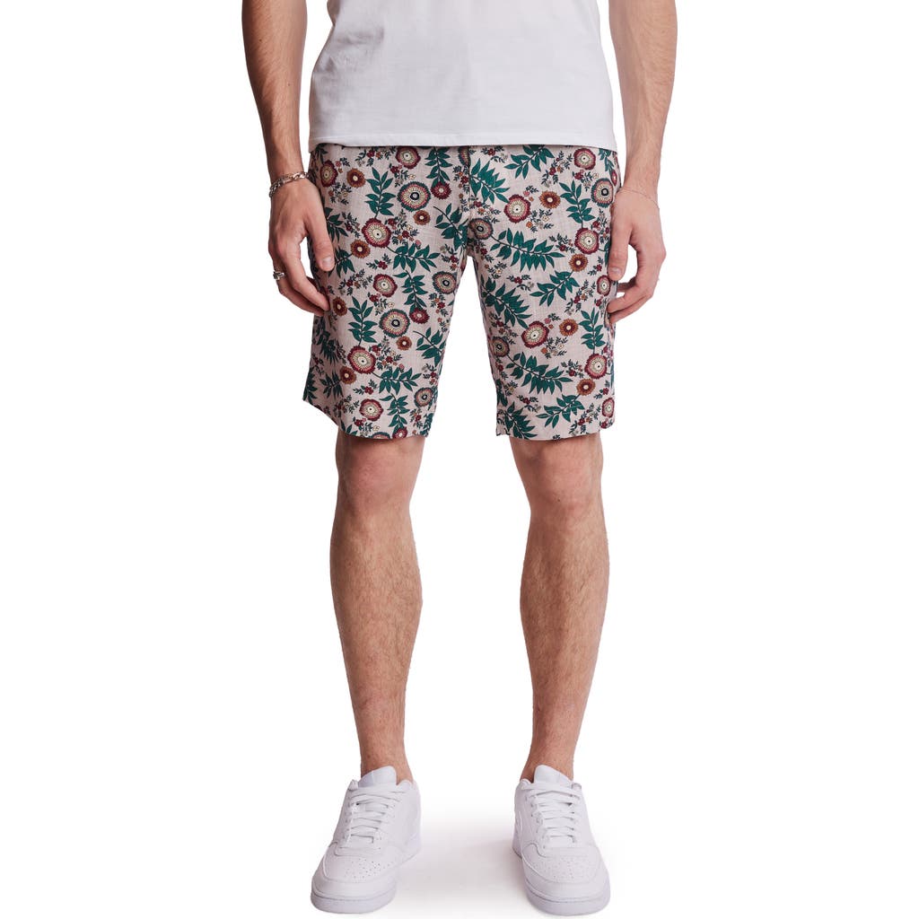 Paisley & Gray Felix Floral Linen Blend Chino Shorts