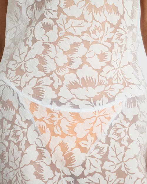 Onia Burnout Cowl Mini Dress In White