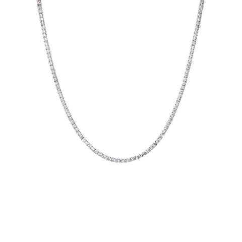 Lab Grown Diamond Four Prong Tennis Necklace 14K