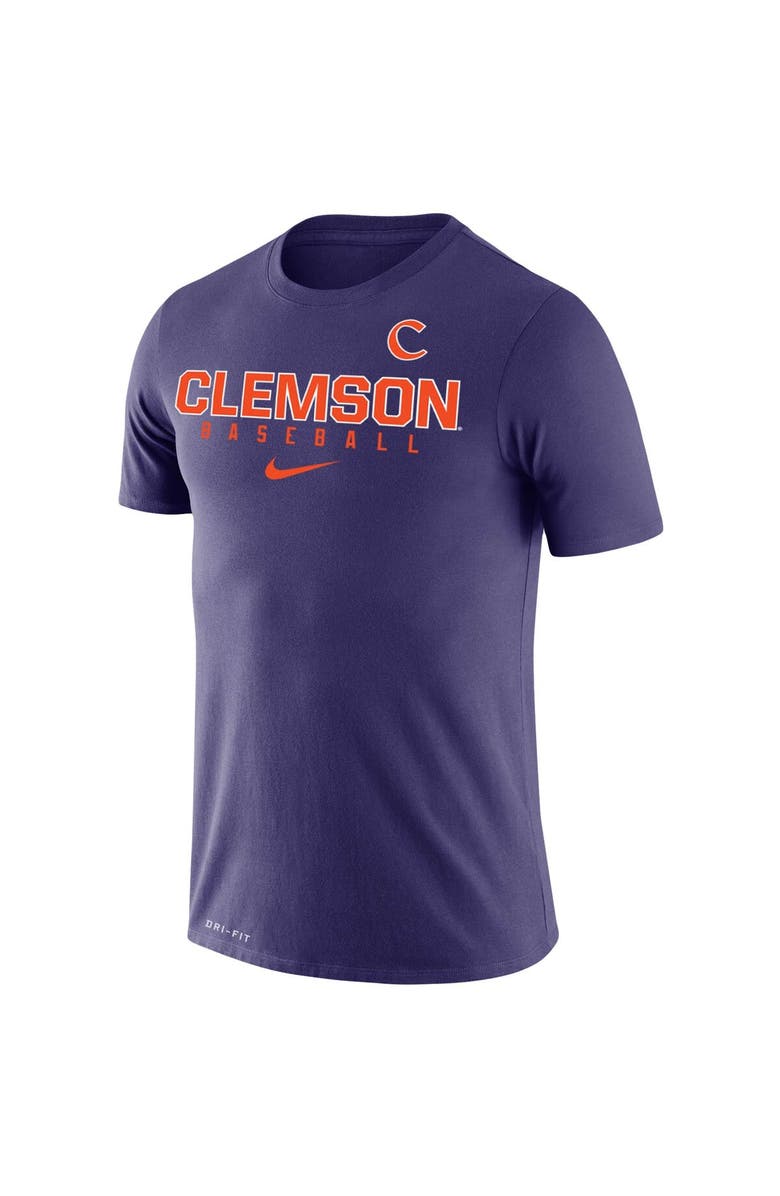 Nike Men's Nike Purple Clemson Tigers Baseball Legend Slim Fit Performance T-Shirt, Alternate, color, 