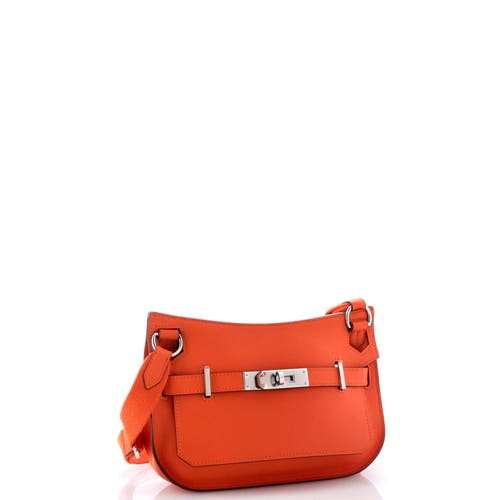 Pre-owned Hermes Hermes Jypsiere Bag Swift Mini In Orange