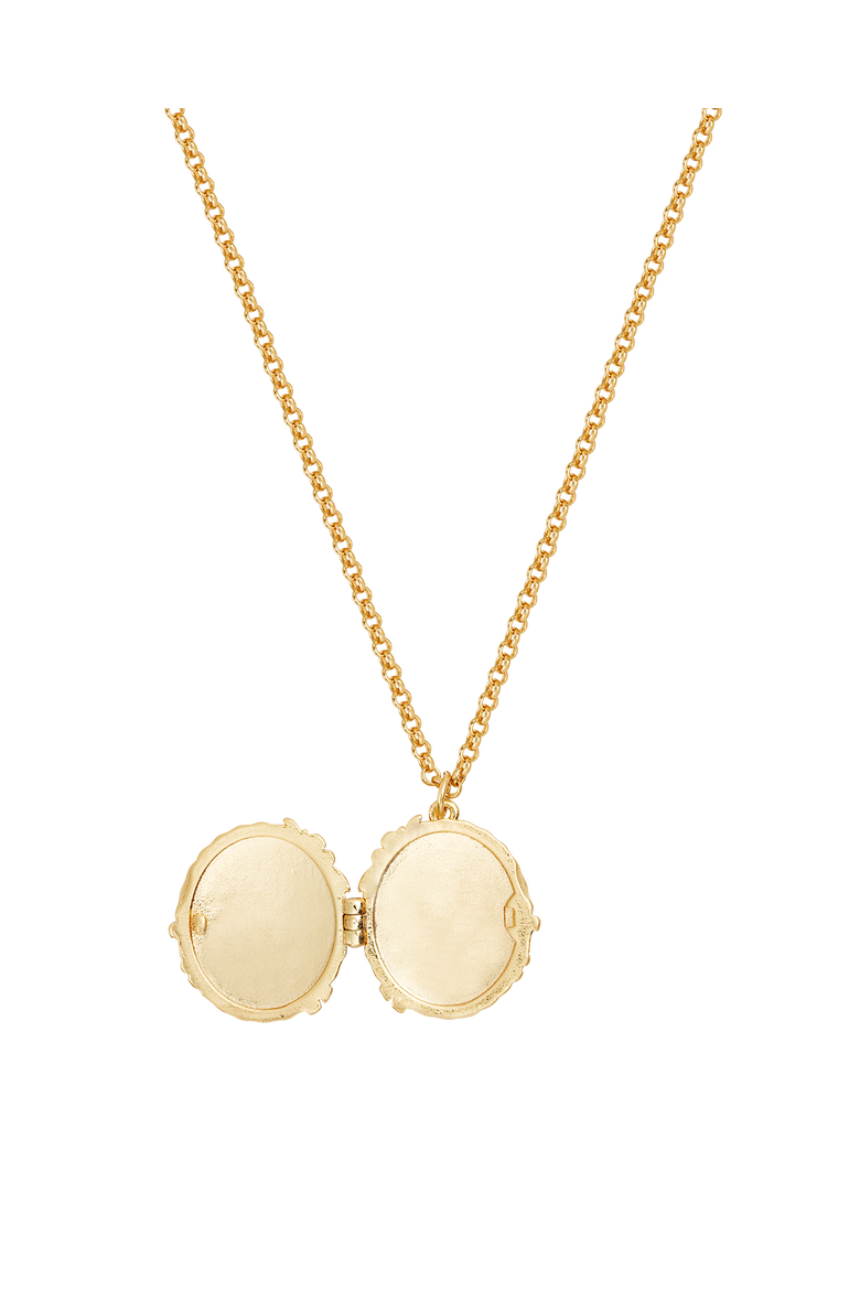 x Peter Rabbit Cameo Locket Necklace, Alternate, color, Gold