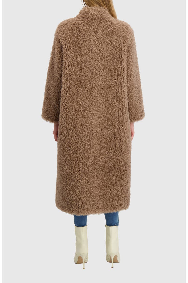 Fur-Free Cashmere Goat (Faux Fur) Coat, Alternate, color, TAUPE