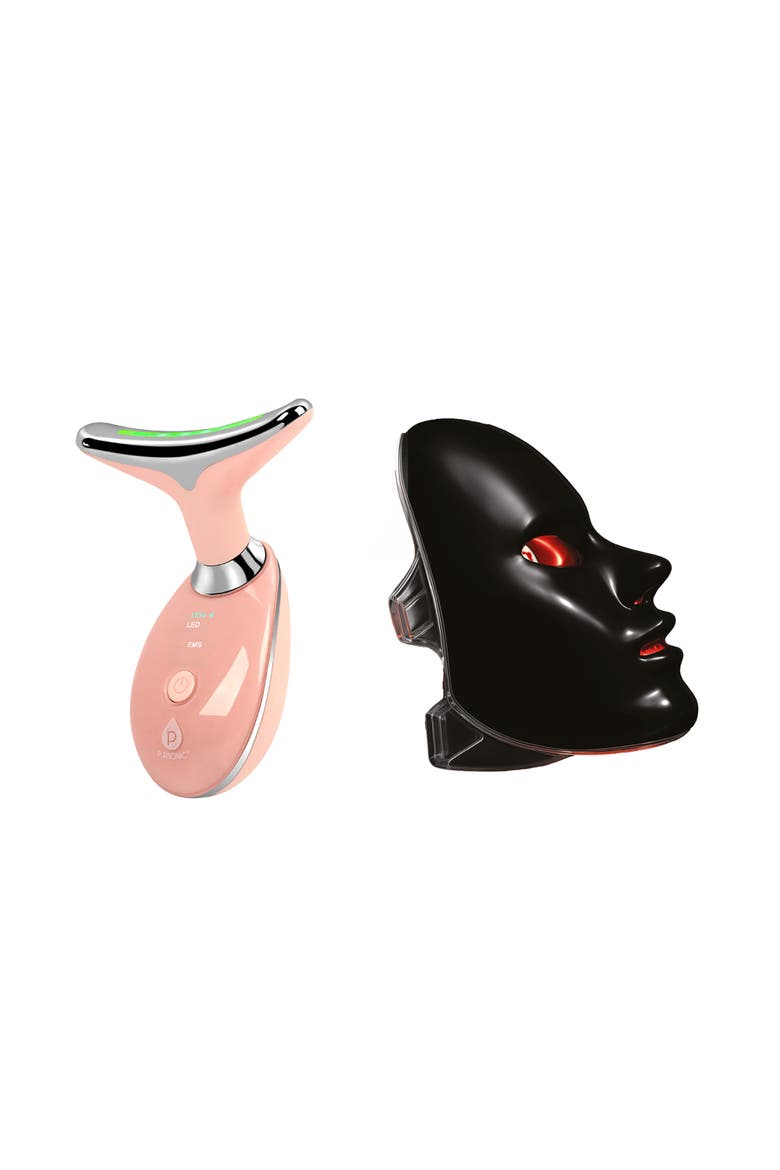 7-in-1 LED Therapy Face Mask & LED Sculpting Wand, Main, color, Multicolor