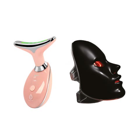 7-in-1 LED Light Therapy Face Mask & LED Light Sculpting Wand