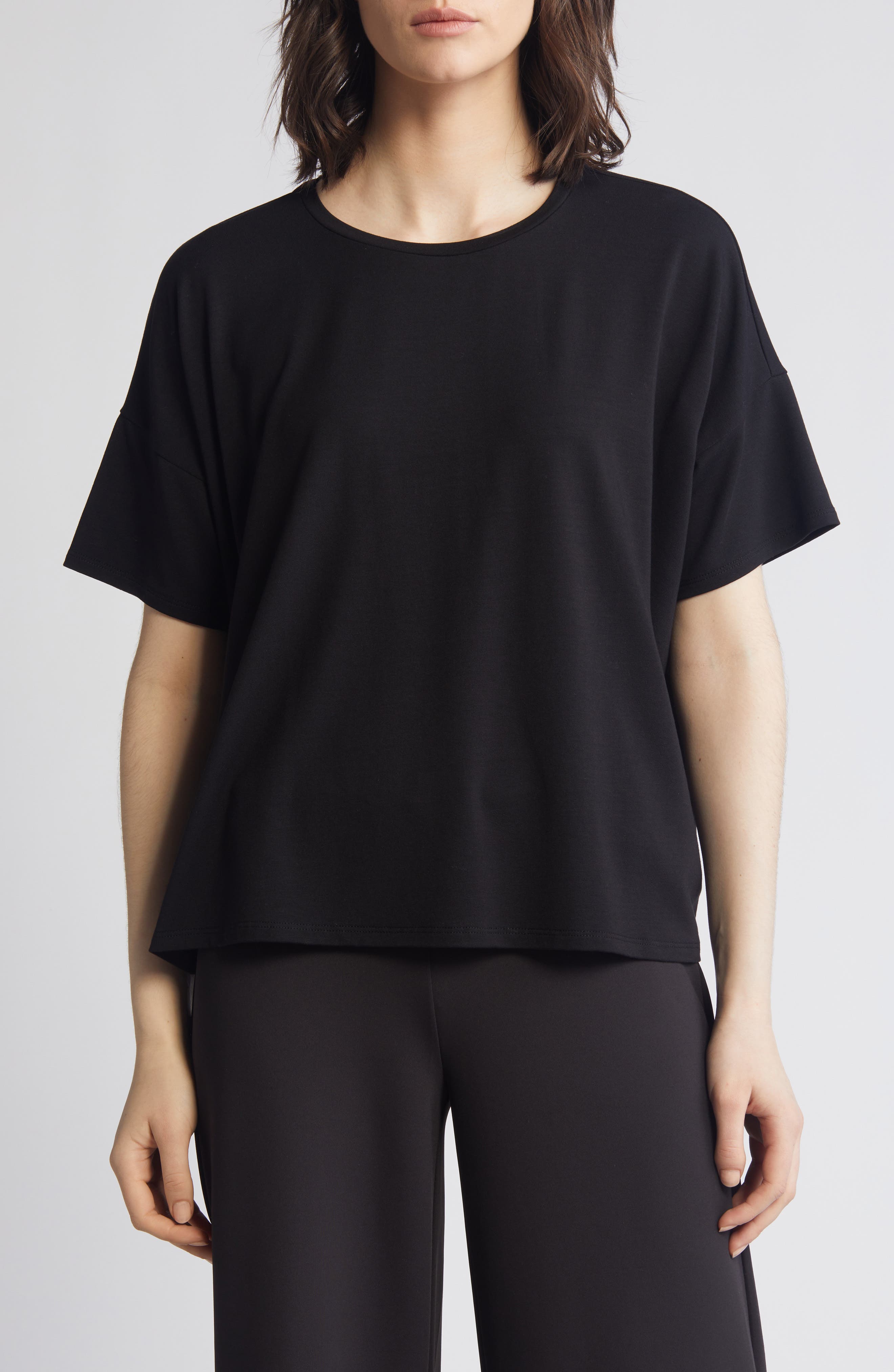 Eileen Fisher Bateau Neck Boxy T-Shirt