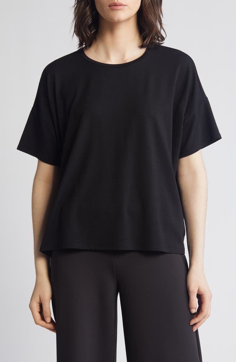 Eileen Fisher Bateau Neck Boxy T-Shirt, Main, color,
