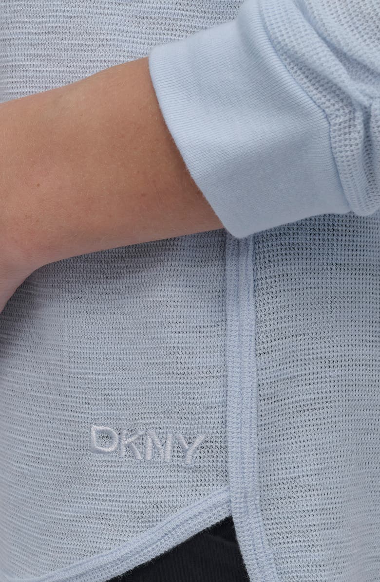 DKNY Raglan Sleeve Waffle Knit T-Shirt, Alternate, color, 