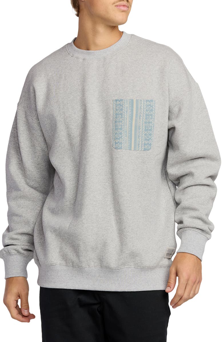 Billabong Austin Garage Pocket Sweatshirt, Main, color, Light Grey Heather
