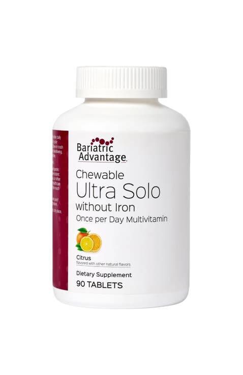 Chewable Ultra Solo Multivitamin Without Iron Citrus 90 Tablets
