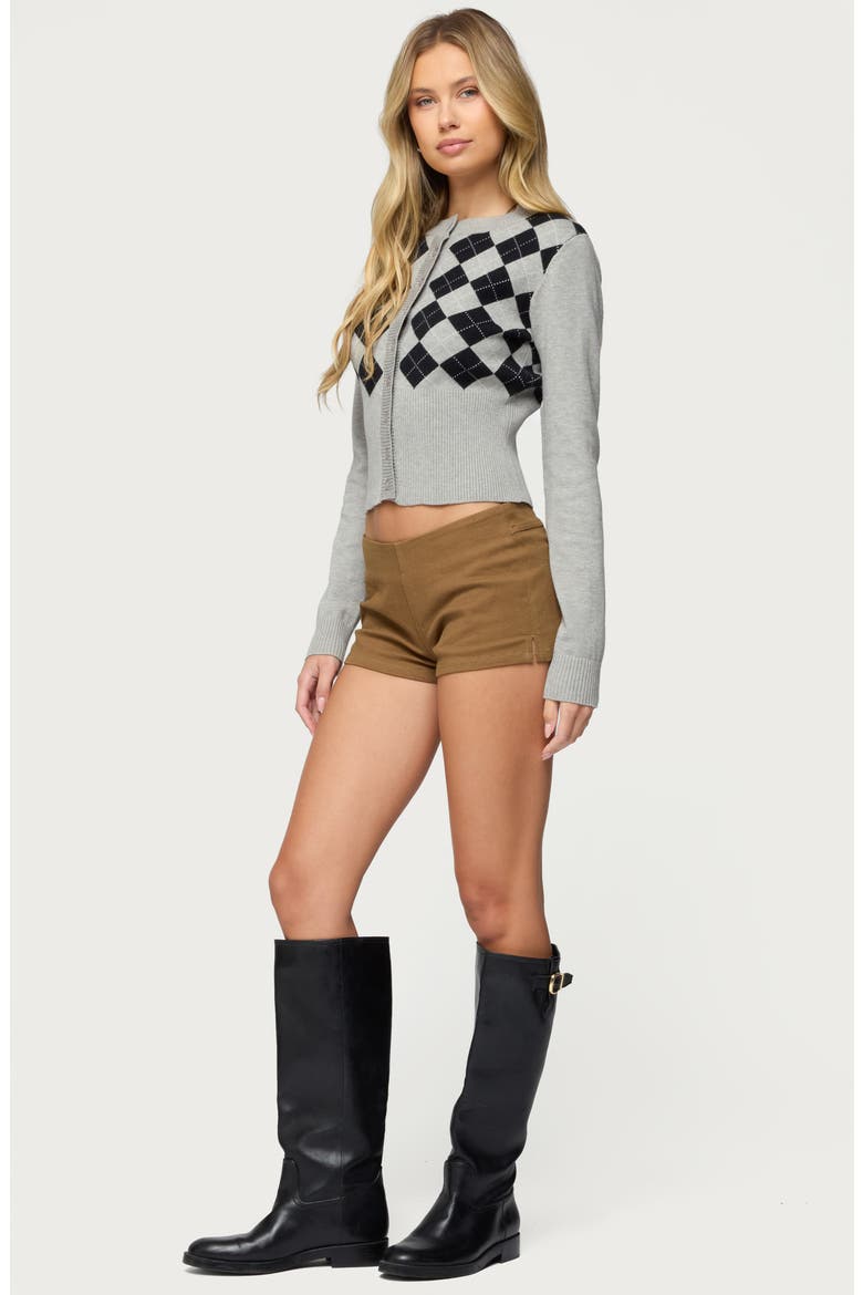 Dinah Low Rise Denim Micro Shorts, Alternate, color, MOCHA