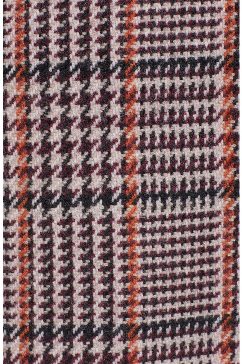 Plaid Single Breasted Topcoat, Alternate, color, CABERNET PLAID