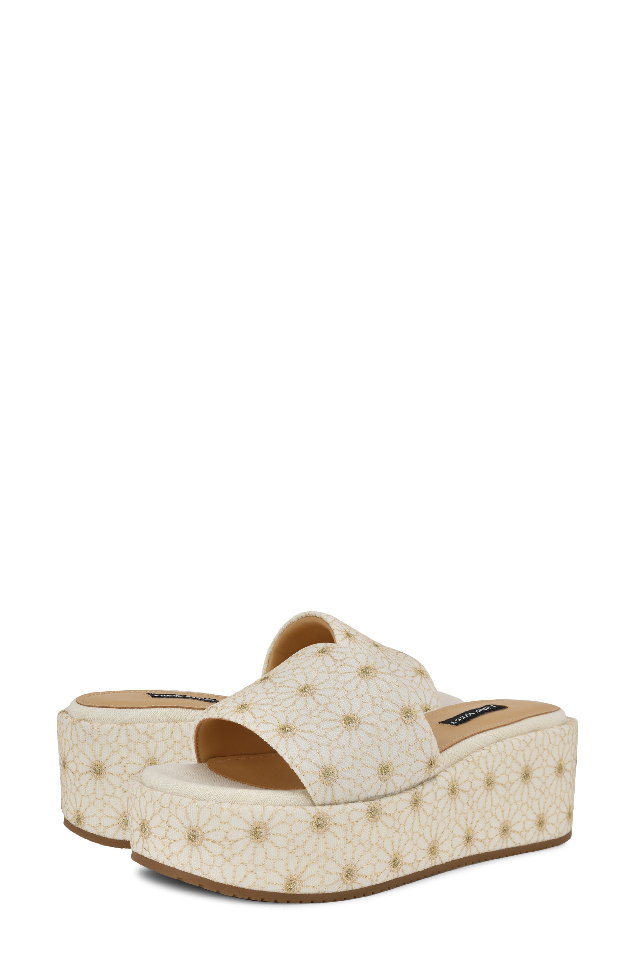 Copen Platform Sandal, Alternate, color, OFF WHITE