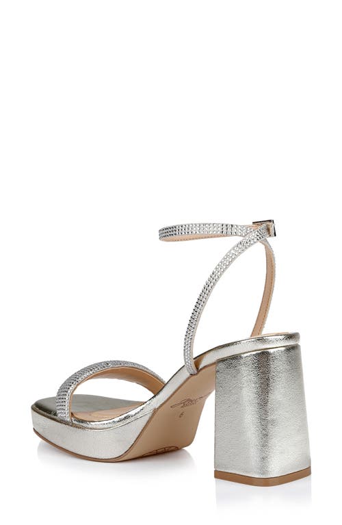 Jewel Badgley Mischka Women's Teddi Platform Sandals In Gold Textile
