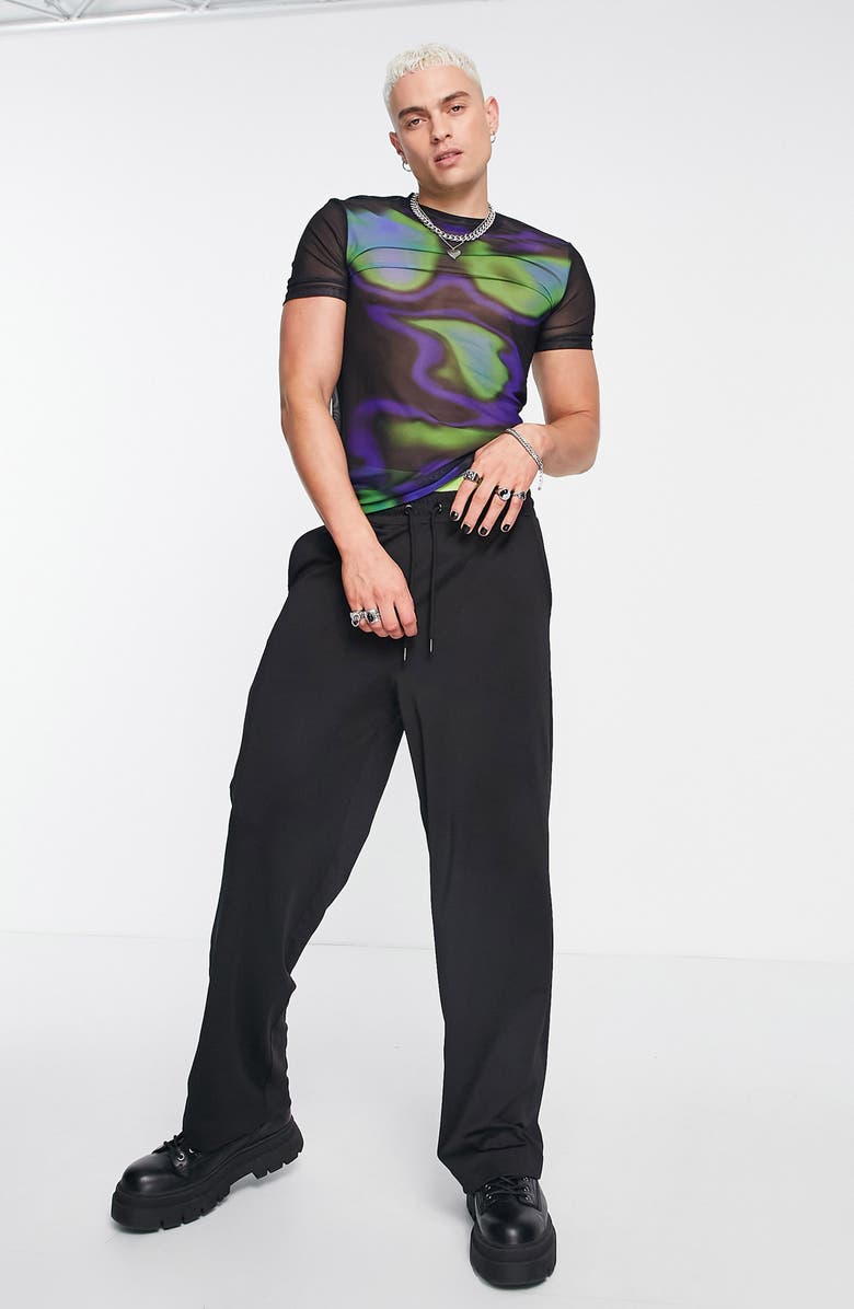 ASOS DESIGN Mesh Skinny Fit T-Shirt, Main, color,