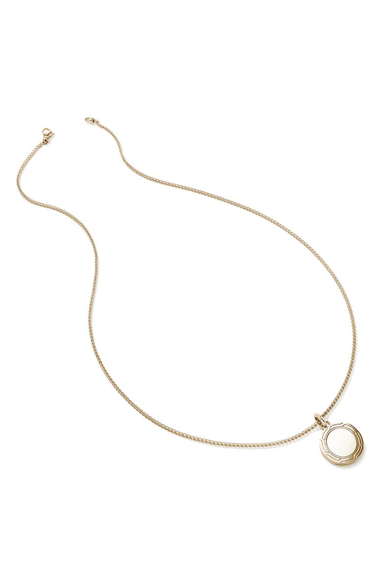 John Hardy Tag Necklace, Gold, Alternate, color, 