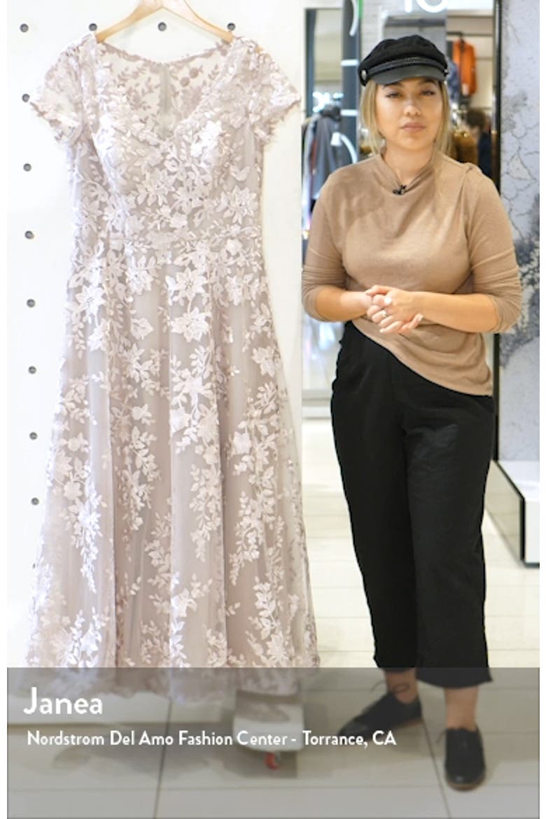 Embroidered Lace A-Line Gown video