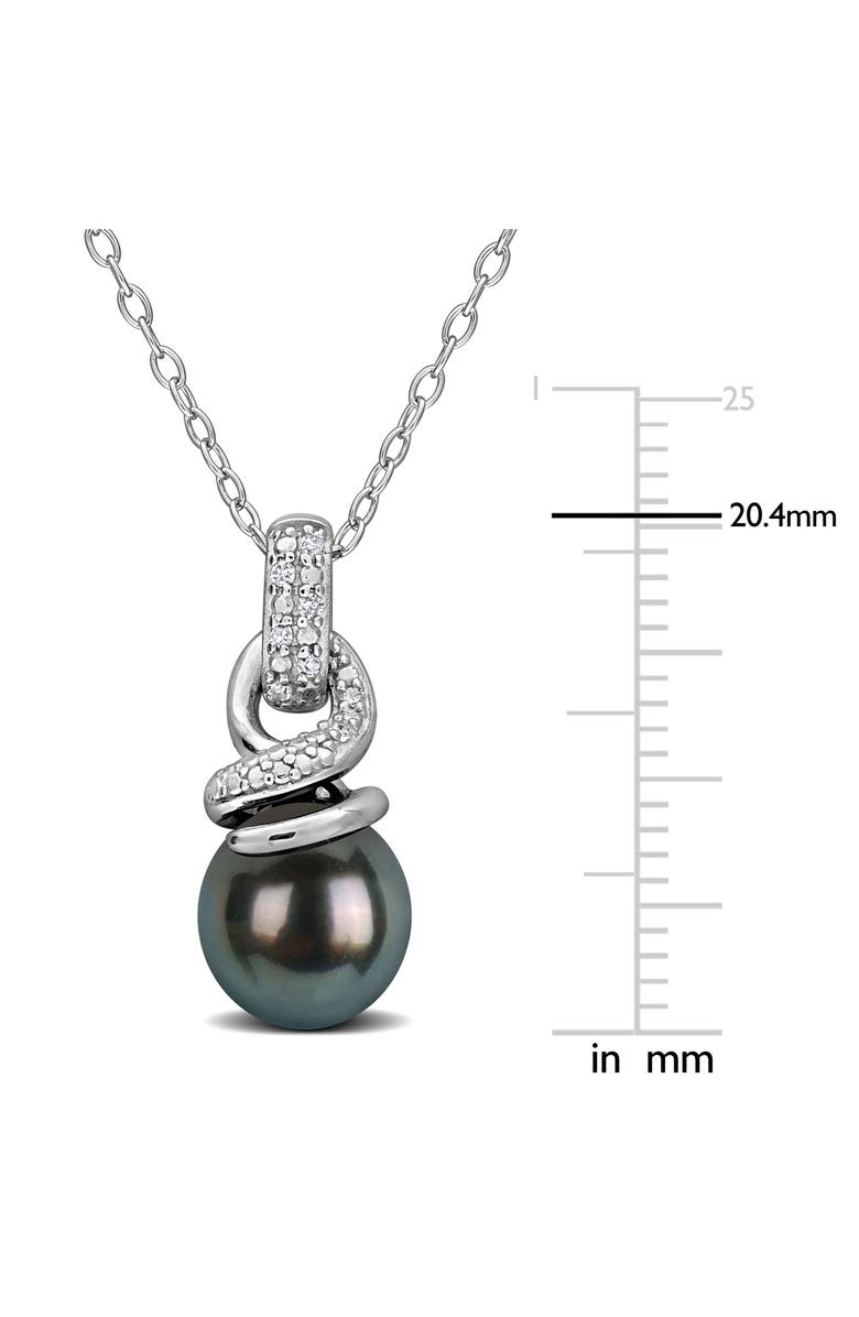 DELMAR Cultured Tahitian Pearl Pendant Necklace, Alternate, color, Black