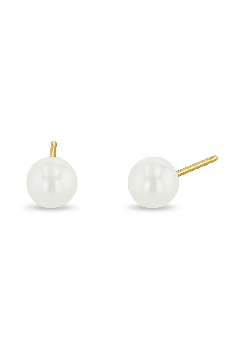 Zoë Chicco Baroque Freshwater Pearl Stud Earrings, Main, color, 14K Yellow Gold