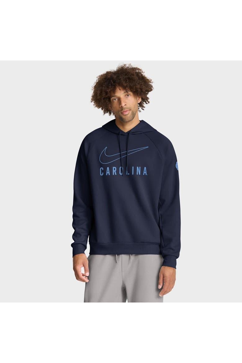 Men's Nike Navy North Carolina Tar Heels Premium Raglan Performance Pullover Hoodie, Main, color, Navy
