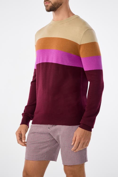 Mr Turk Romero Slim Fit Color Block Crewneck Sweater