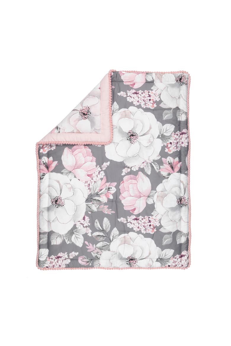Signature Botanical Baby Watercolor Floral 4-Piece Crib Bedding Set, Alternate, color, Pink