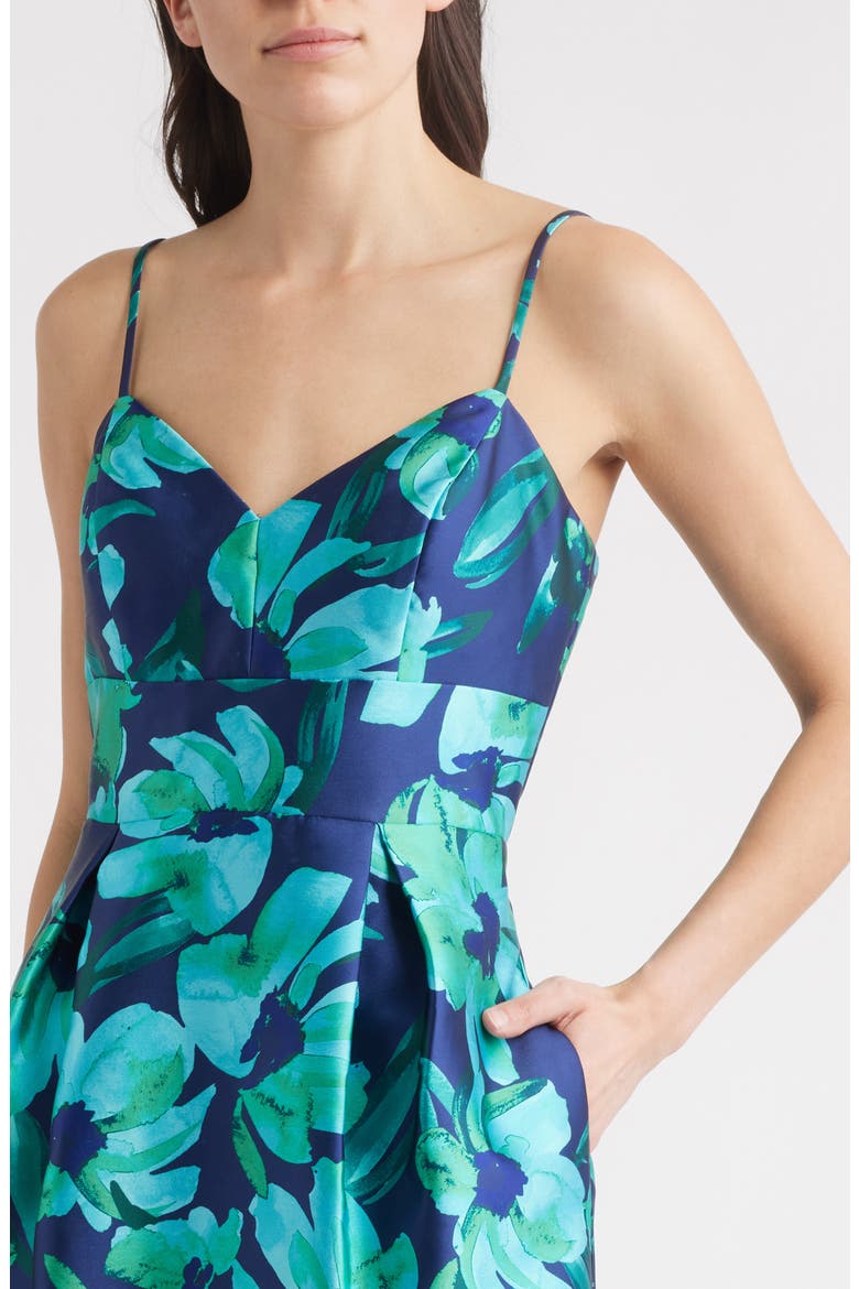 Floral Sheath Dress, Alternate, color, NAVY MULTI