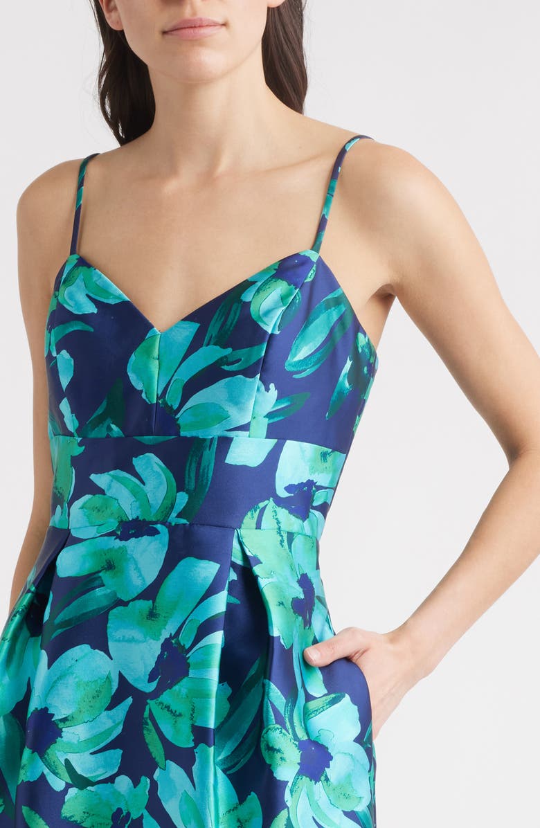 Eliza J Floral Sheath Dress, Alternate, color, Navy Multi