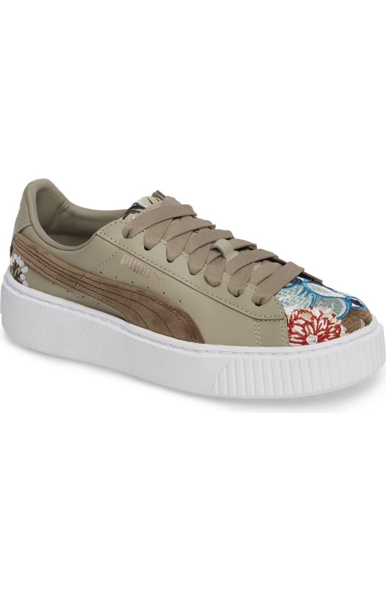 PUMA Platform Hyper Embroidered Sneaker, Main, color,