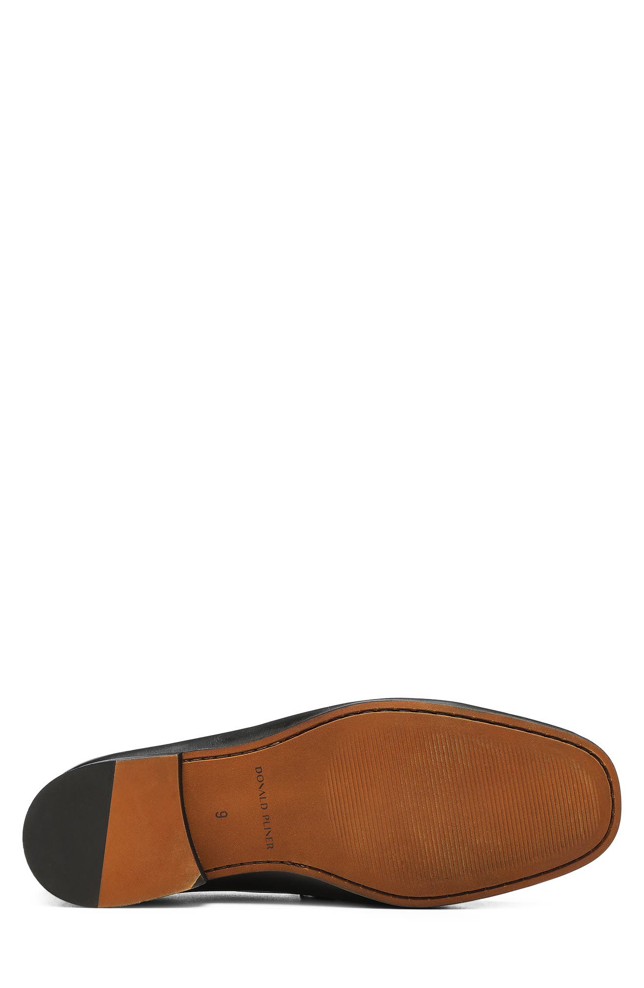 Donald Pliner Leather Bit Loafer, Alternate, color, Black