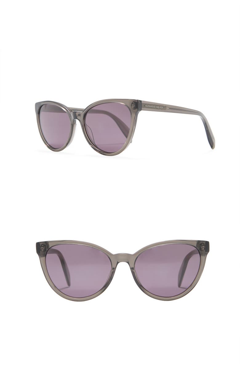 McQueen 55mm Cat Eye Sunglasses, Main, color,