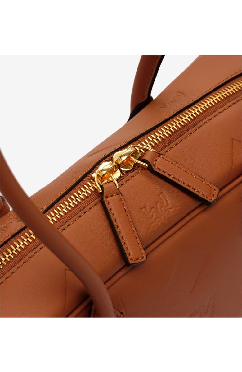 MCM Small Aren East West Shoulder Bag in Maxi Monogram Leather, Alternate, color, Mocha Bisque