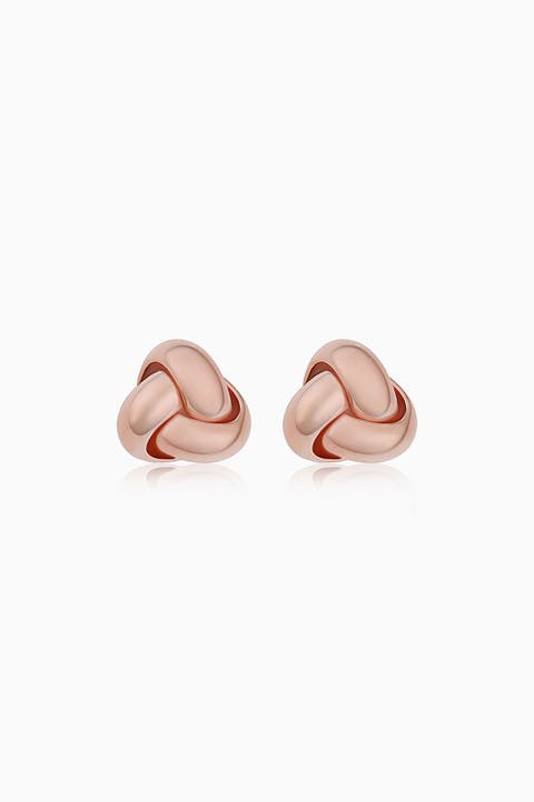 14K Gold Forget Me Knot Stud Earrings