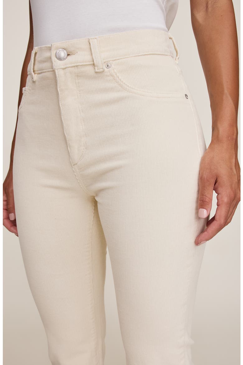 Patti High Waist Ankle Straight Leg Corduroy Jeans, Alternate, color, MANILLA
