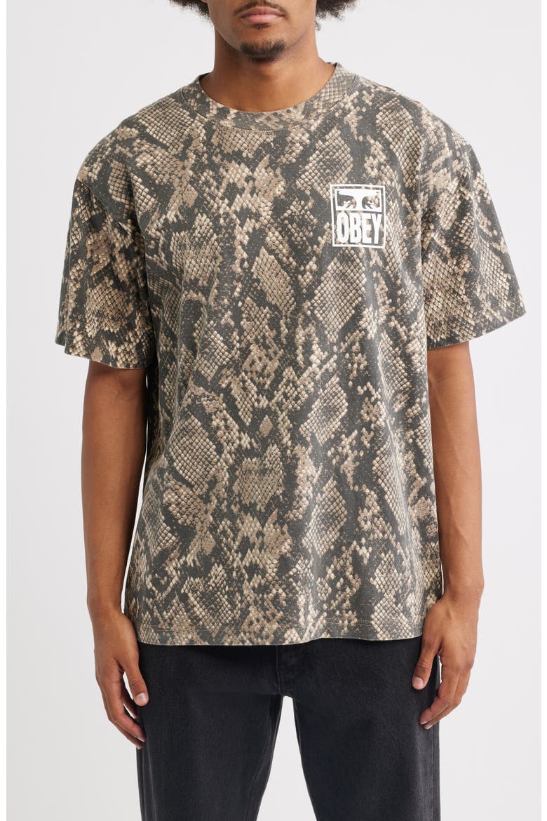 Eyes Icon Graphic Tee, Main, color, SNAKE SKIN