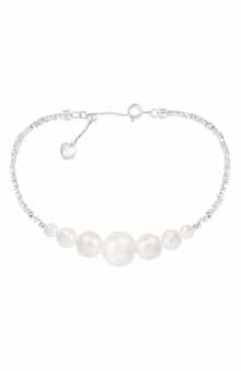 Graduated Freshwater Pearl Chain Bracelet