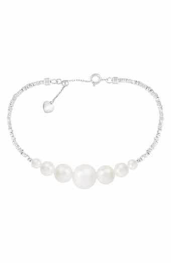Graduated Freshwater Pearl Chain Bracelet