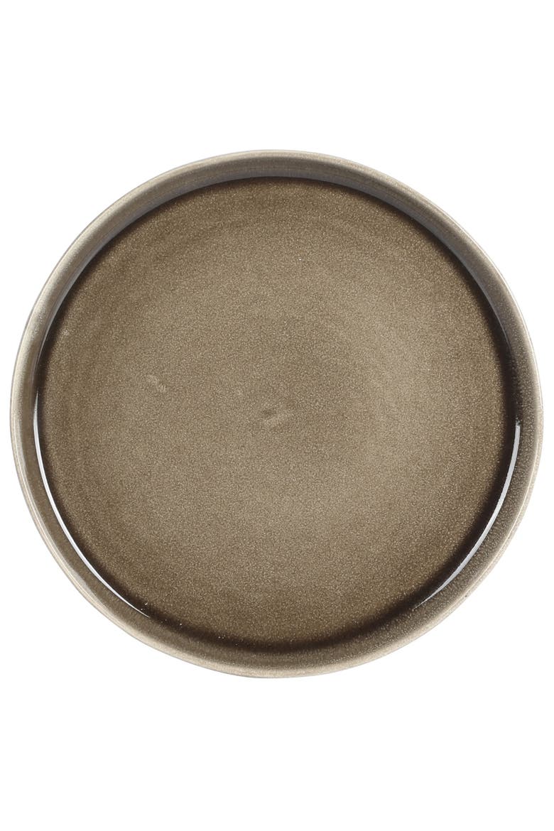 Berea Plates and Bowls Reactive Glaze Round Dishes Stoneware Ceramic Dinnerware Set -Green, Alternate, color, Taupe