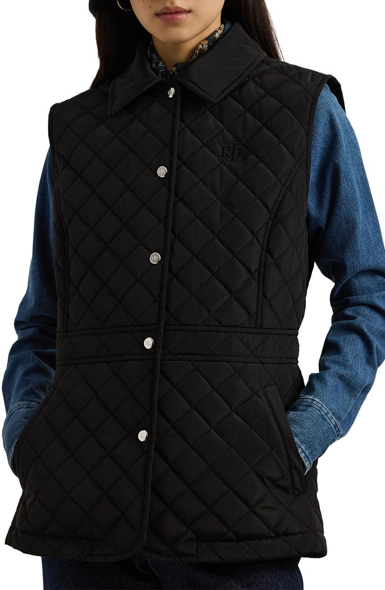 Lauren Ralph Lauren Diamond Quilted Vest, Main, color, 