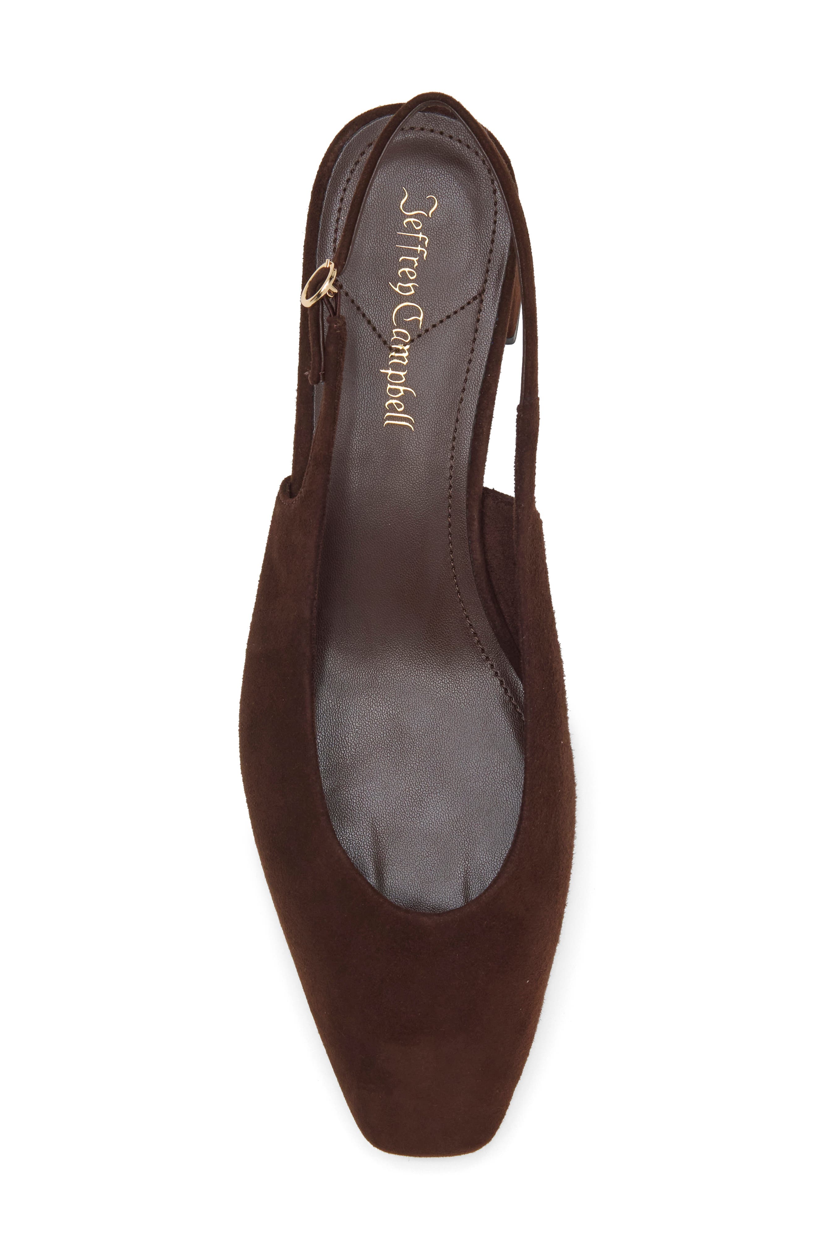 Laurie Leather Slingback Pump, Alternate, color, BROWN SUEDE