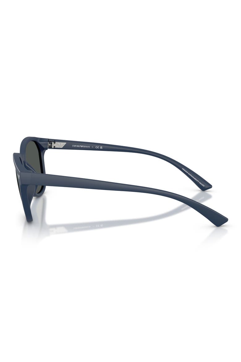 53mm Phantos Round Sunglasses, Alternate, color, MATTE NAVY BLUE / DARK GREY
