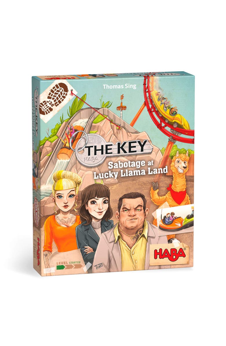 HABA The Key Sabotage at Lucky Llama Land - Mystery Game for Kids Ages 8+, Detective Case Files Activity with Simultaneous Deduction, Main, color, Multi