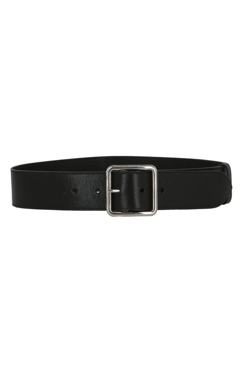 MCQ Wide Leather Belt, Main, color, Black