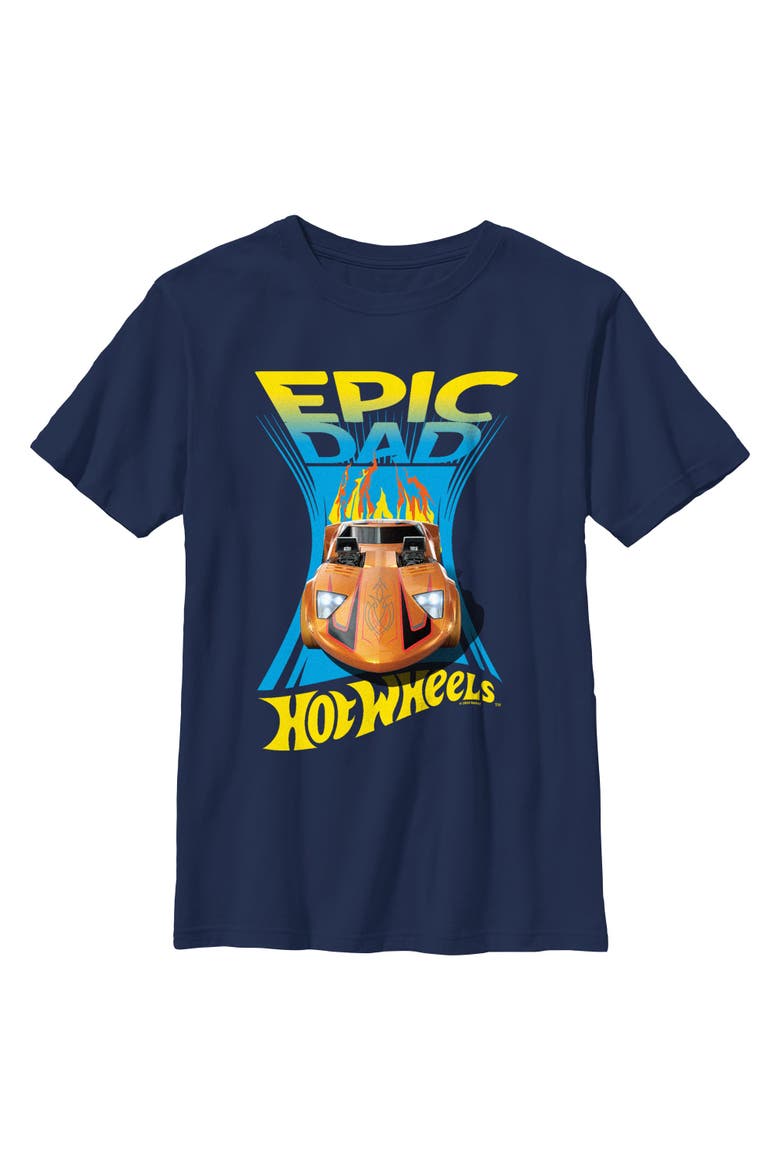 Boys Hot Wheels Twin Mill Epic Dad T Shirt, Main, color, Navy Blue