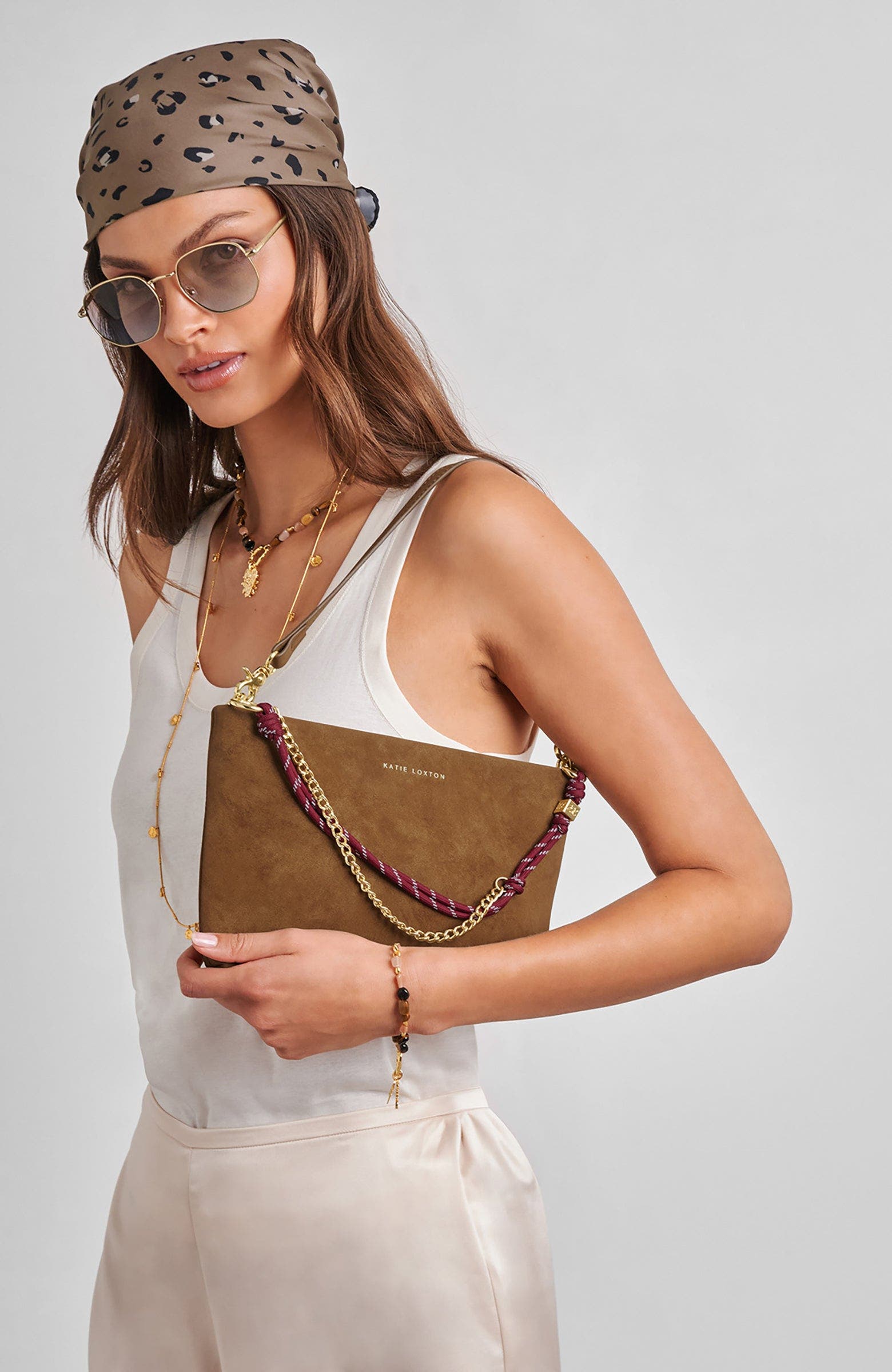 Katie Loxton Cord Small Shoulder Bag, Alternate, color, Caramel Suedette