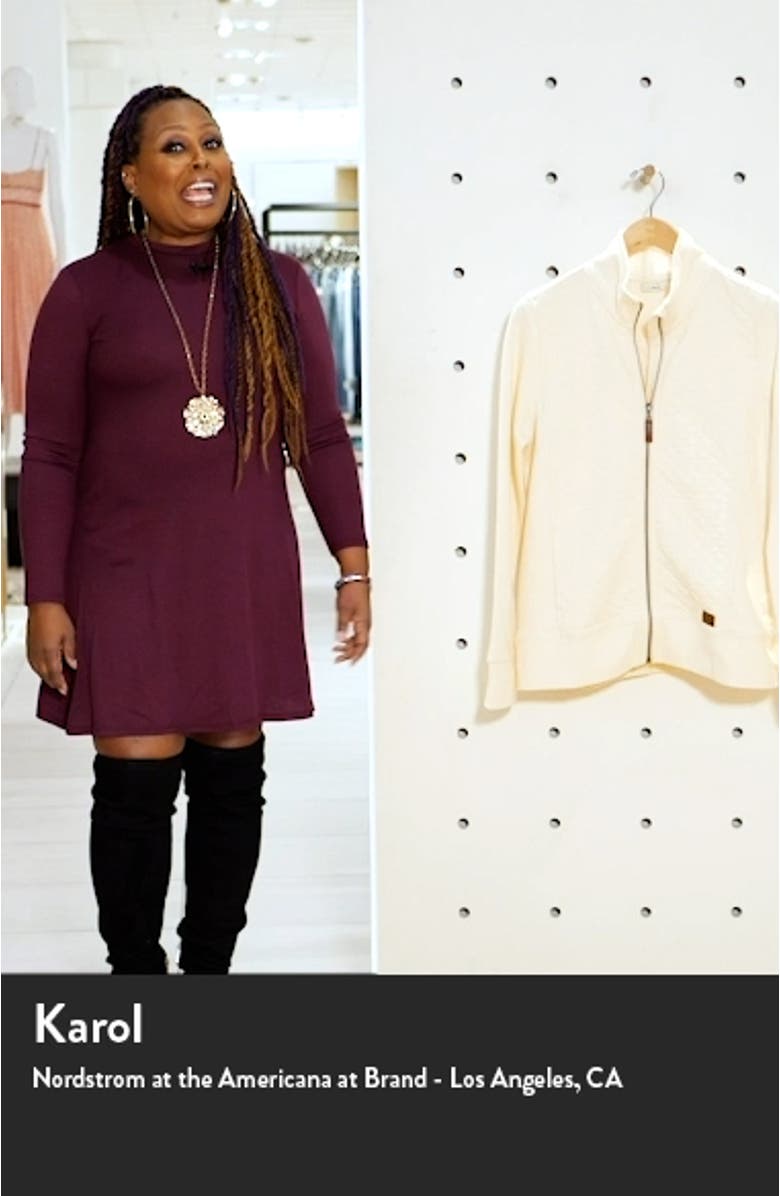 Quilted Sweatshirt Jacket, sales video thumbnail