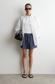 COS Drawstring Denim Shorts