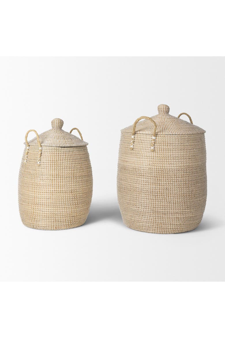 Kairi Set of Seagrass Floor Baskets, Alternate, color, Brown
